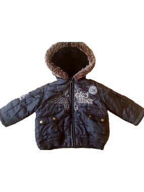 Akdmks Black Black Toddler Boys Parka Jacket-Cold Weather SZ 18Mos